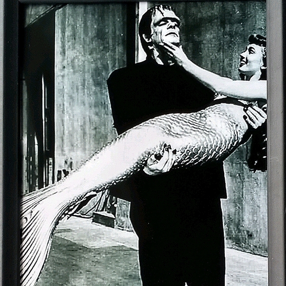 Frankenstein Mermaid Vintage Monster Univseral Art - Picture 9 of 9